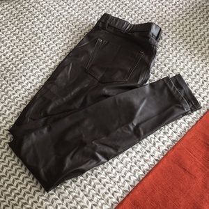 Espresso Leatherette Leggings